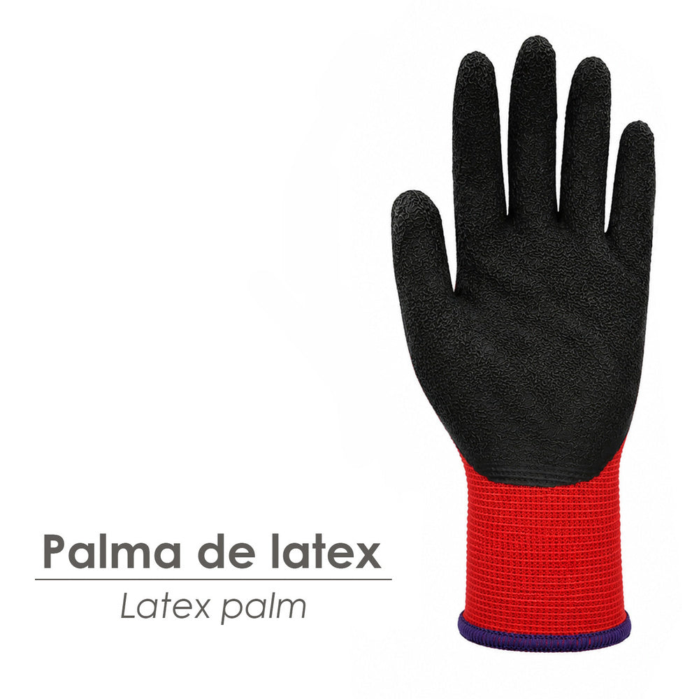 Latex/nylon gripflex gloves, size 11" (pair)