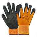 Guantes nailon con palma en foam y puntos nitrilo touch 8" (par)