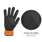 Luvas de nylon com palma de espuma e pontos de nitrilo touch 9" (par)