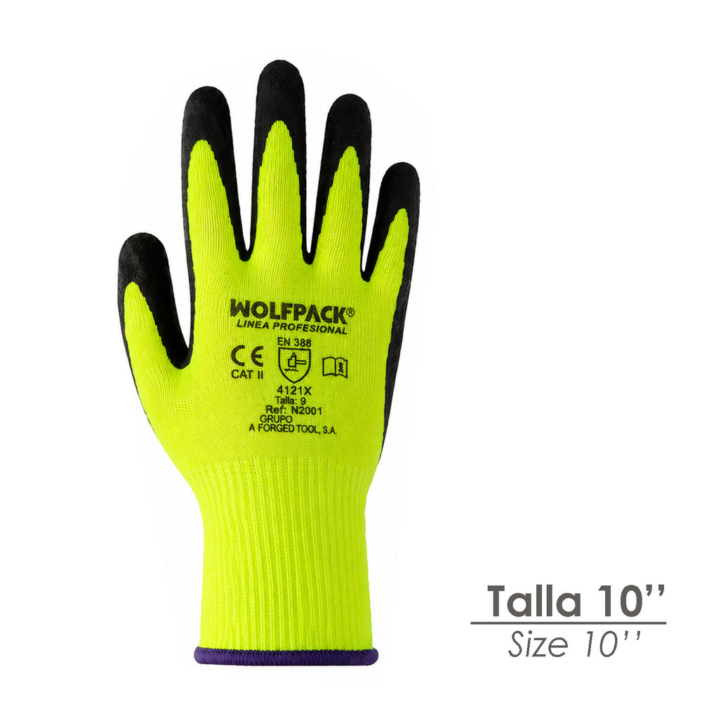 Latex soft foam gloves, size 10" (pair)