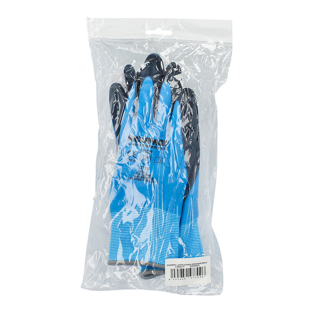 Guante latex foam impermeable 8" (par)