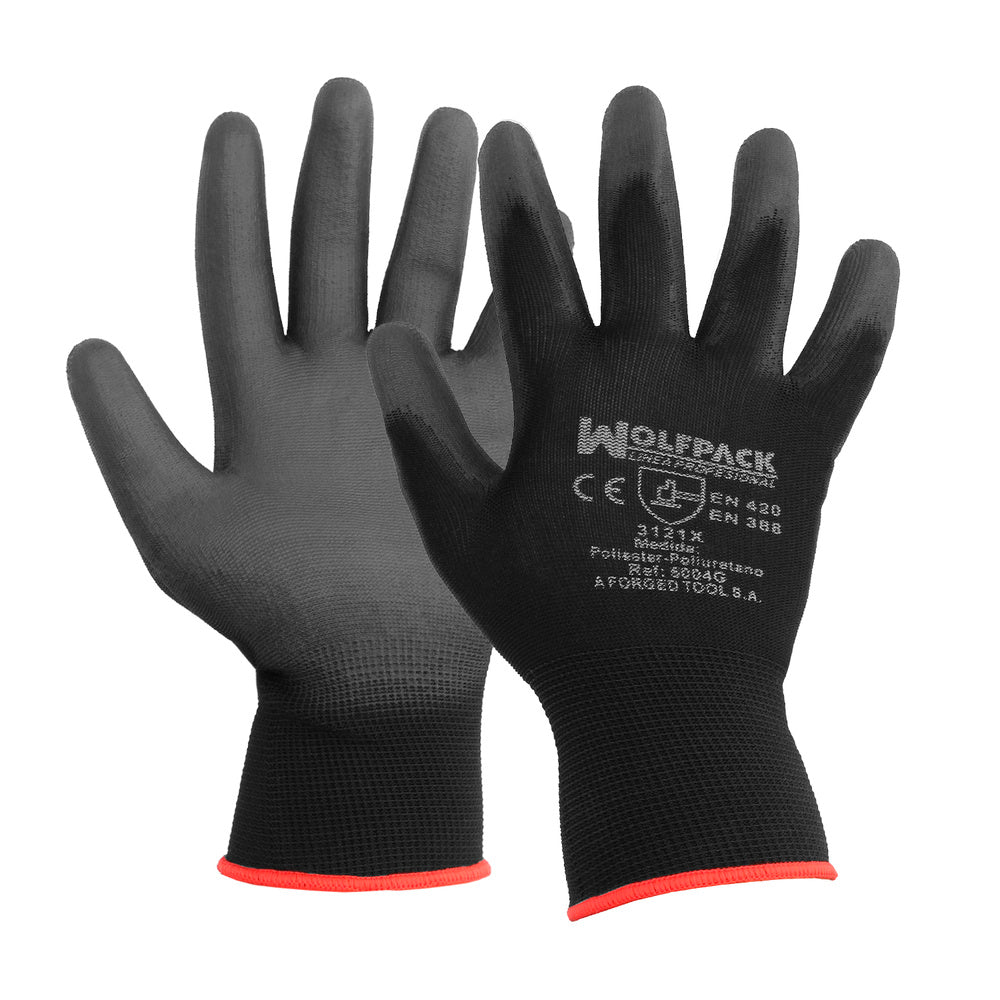 Polyurethane/polyester impregnated gloves 11" (pair)