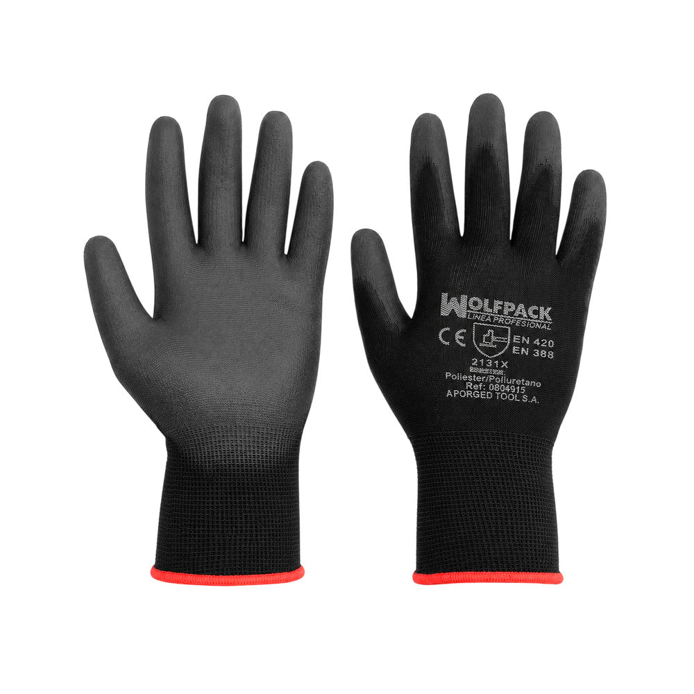 Polyurethane/polyester impregnated gloves 11" (pair)