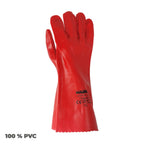 Guantes pvc rojo 35 cm (par)