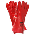 Guantes pvc rojo 35 cm (par)