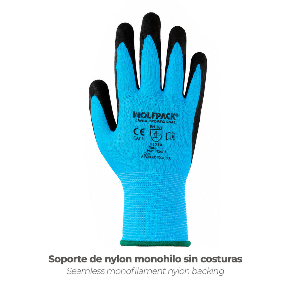 Reinforced impregnated nitrile gloves size 7" (pair)