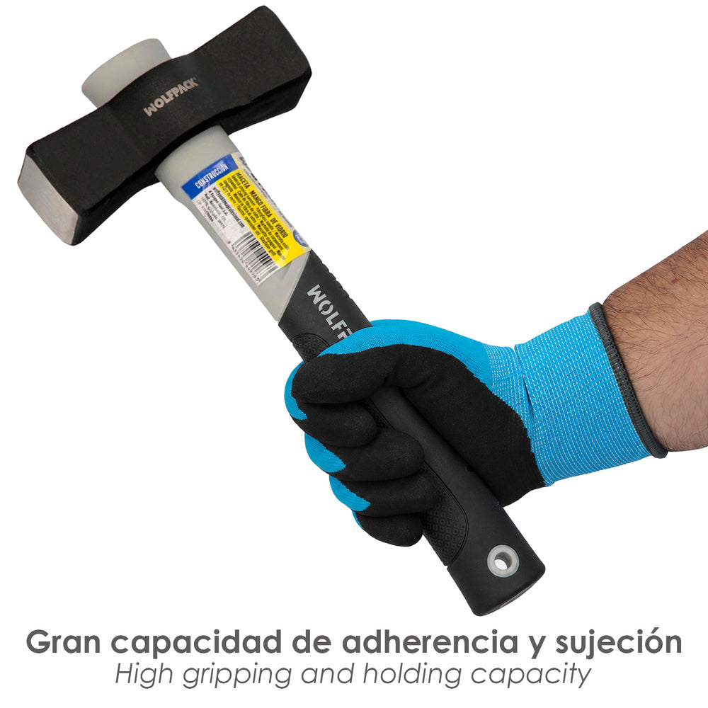 Guantes nitrilo reforzado impregnado talla 7" (par)