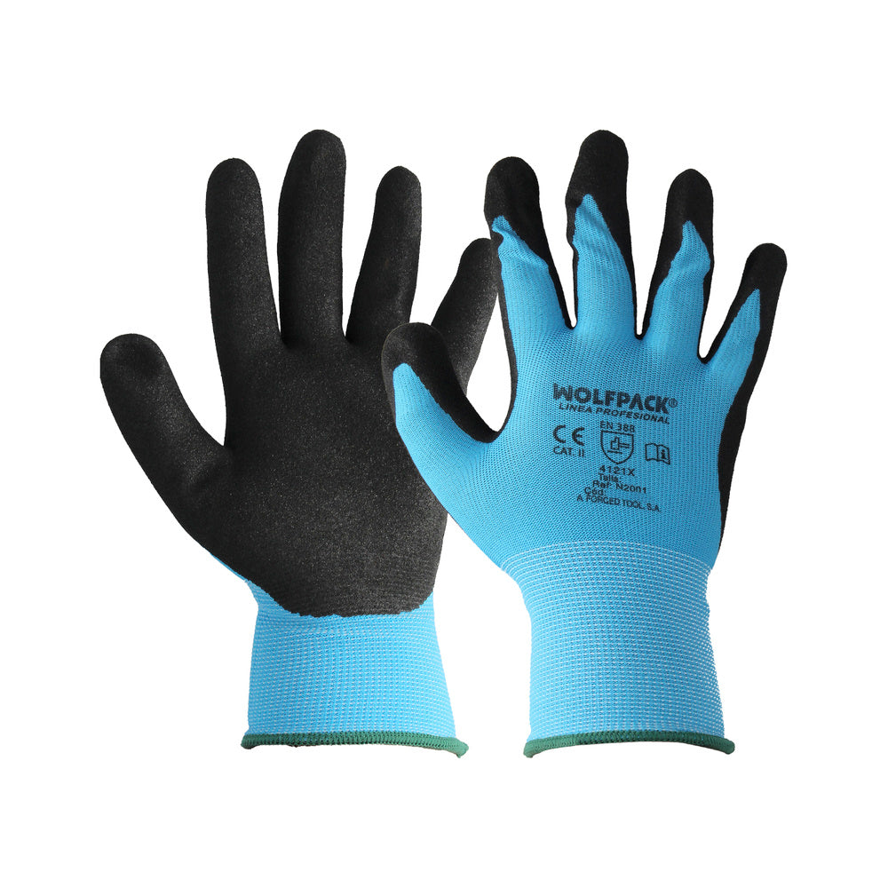 Reinforced impregnated nitrile gloves size 8" (pair)