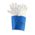 Guantes piel serraje largos 40 cm guante resistente, guante cómodo, guantes de trabajo, (par)