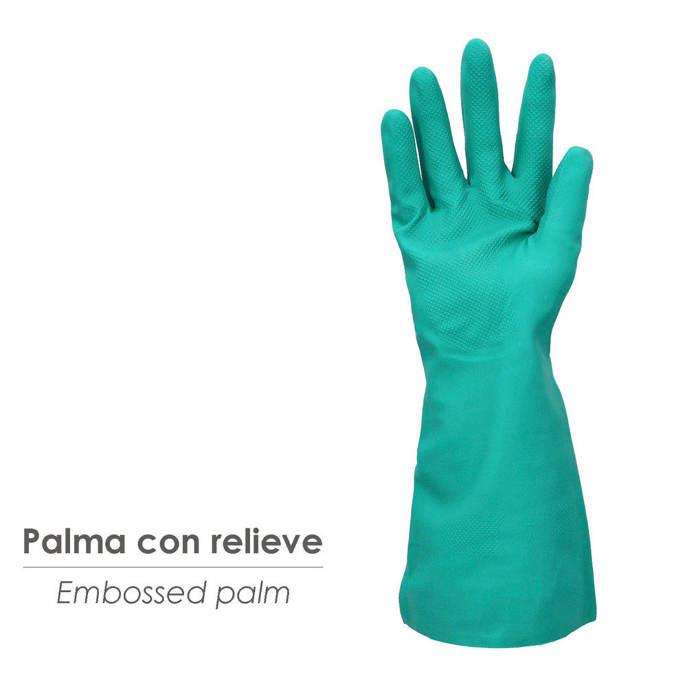 Guante nitrilo oil resistant talla m 8" (par)