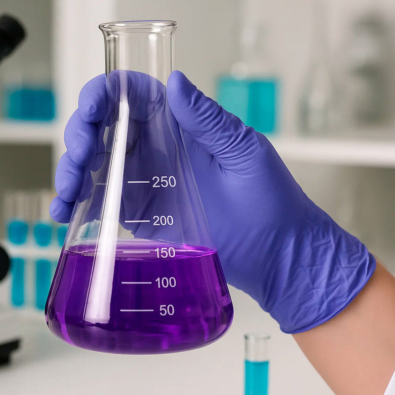 Guante desechable nitrilo azul  m 3,5 gms. caja 100 unidades