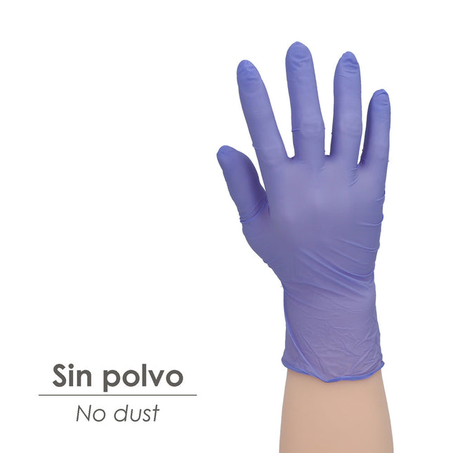 Guante desechable nitrilo azul  l 3,5 gms. caja 100 unidades