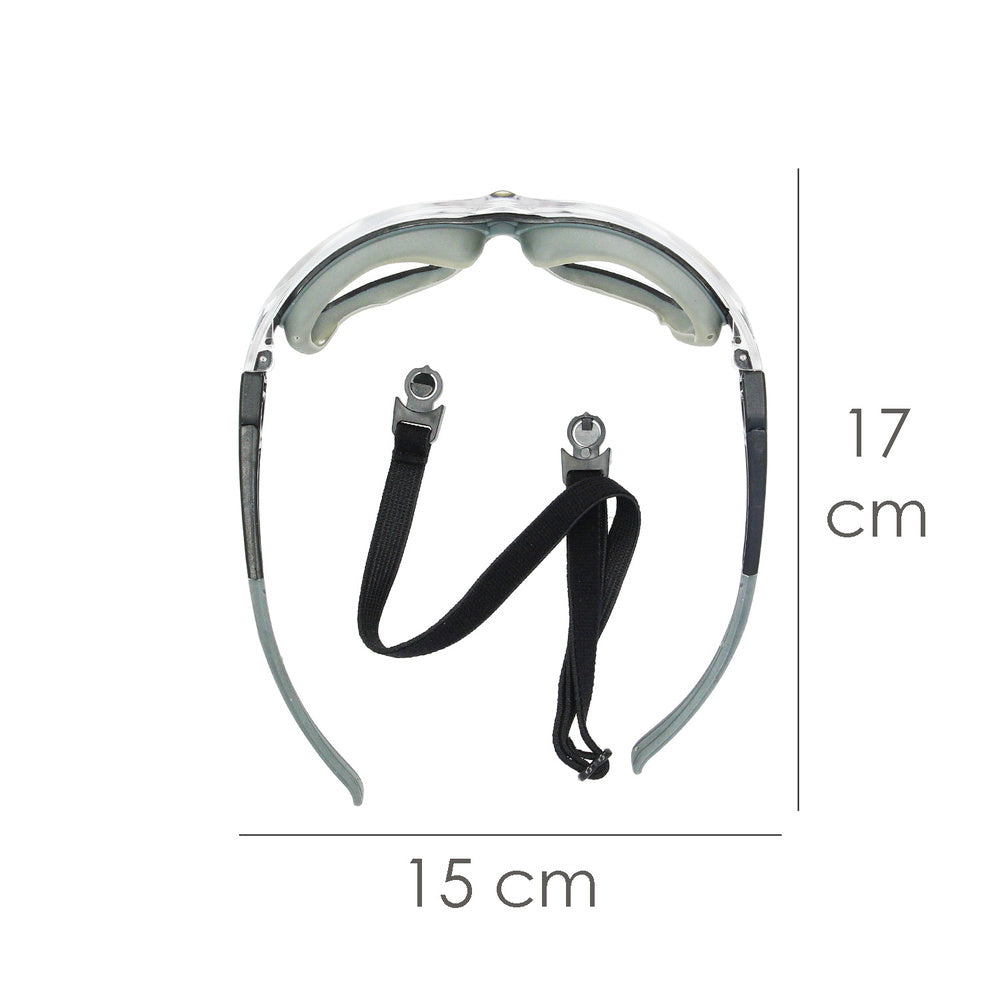 Gafas acolchadas transparentes en iso 16321