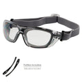 Gafas de seguridad acolchadas cristales transparentes con patillas o goma elástica.  Patillas engomadas en/166