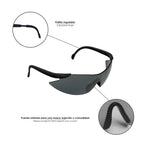 Gafas protección en166 patillas ajustables gris