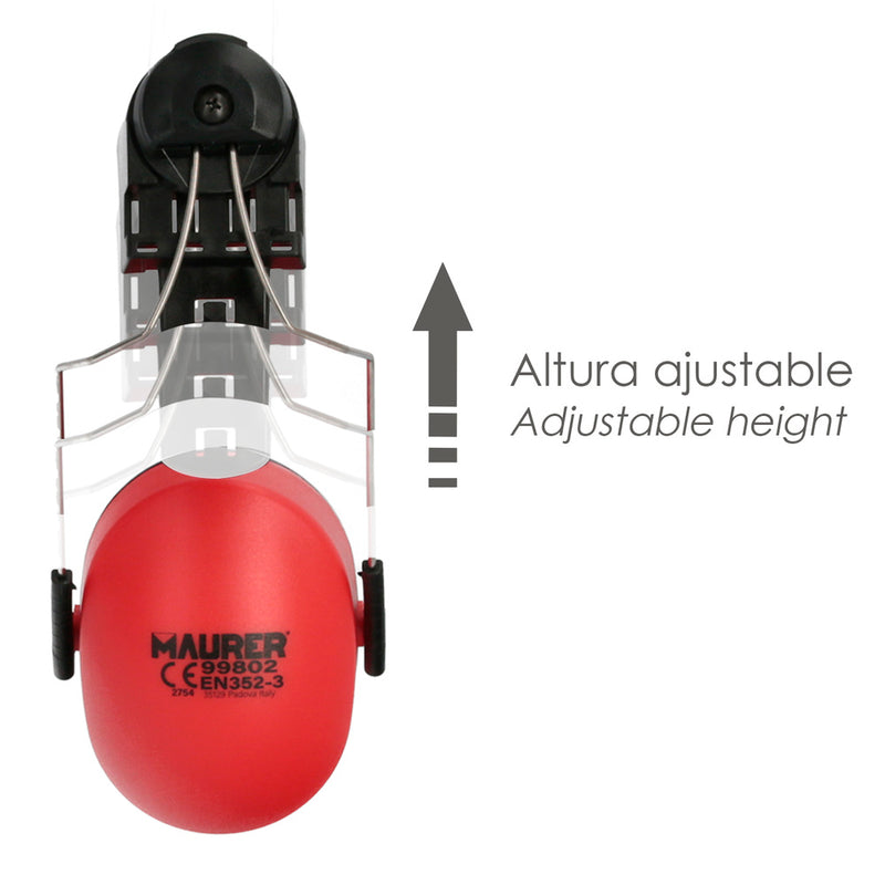 Recambio protector auditivo para casco con visera, protector facial de rejilla y protector auditivo maurer modelo 99790