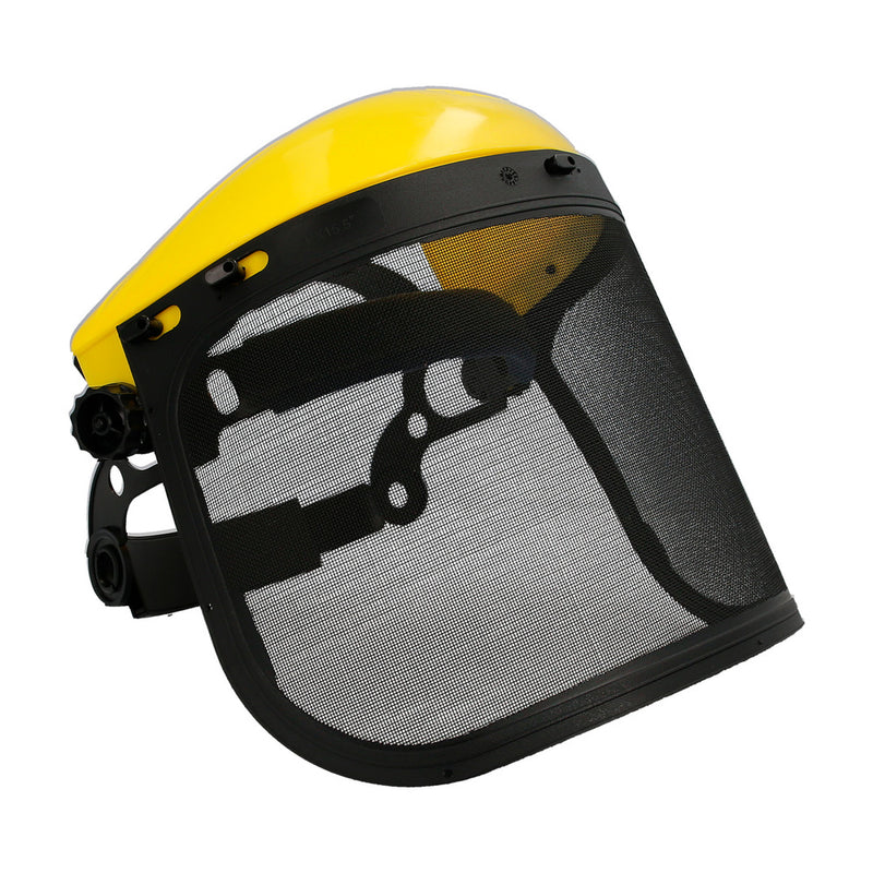 Protector facial con arnes (rejilla) protección facial ajustable malla protectora