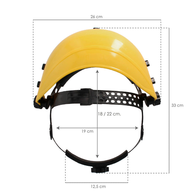 Protector facial con arnes (rejilla) protección facial ajustable malla protectora