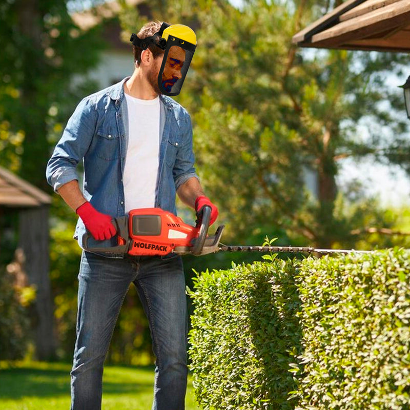 Protector facial con arnes (rejilla) protección facial ajustable malla protectora