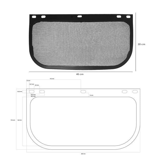 Visor de recambio para protector facial de rejill , repuesto protector facial