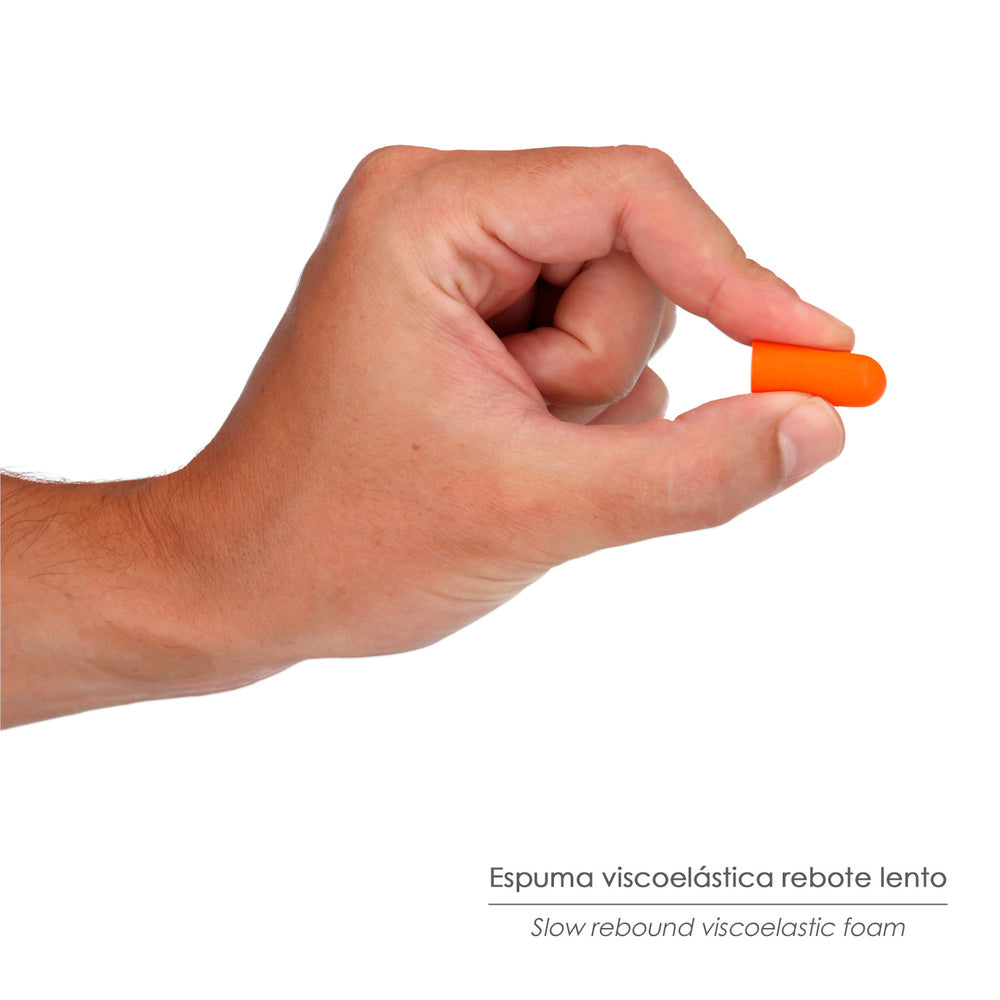 Tapón espuma para oídos 2 tapones con cordón snr 31db trabajar, dormir, estudiar, leer, viajar, ronquidos, protección auditiva