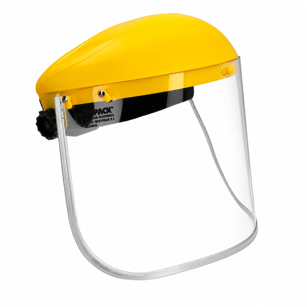 Protector facial policarbonato transparente con arnés