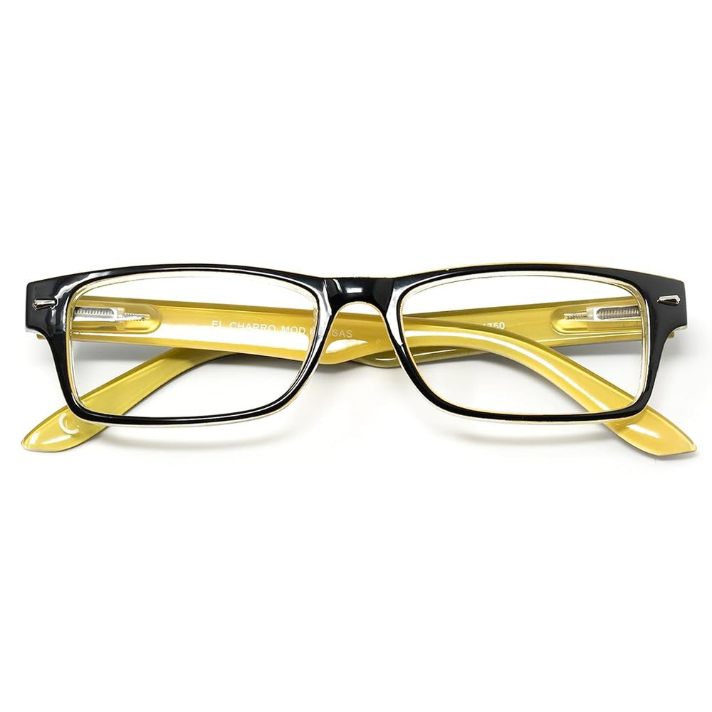 Gafas lectura kansas negro / amarillo. Aumento +1,5 gafas de vista, gafas de aumento, gafas visión borrosa