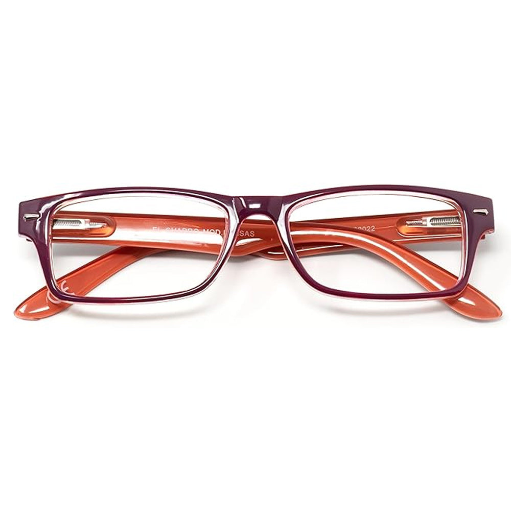 Reading glasses Kansas purple / orange. Magnification +1.0 reading glasses, magnifying glasses, blurred vision glasses