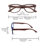 Gafas lectura illinois rojas aumento +3,5 gafas de vista, gafas de aumento, gafas visión borrosa