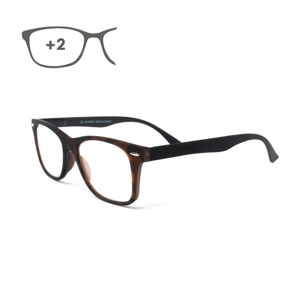 Illinois Tortoiseshell Reading Glasses +2.0 Magnification, Reading Glasses, Magnifying Glasses, Blurred Vision Glasses