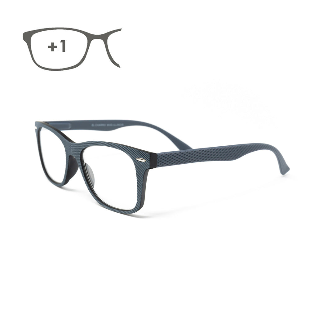 Illinois grey reading glasses magnification +1.0 reading glasses, magnifying glasses, blurred vision glasses