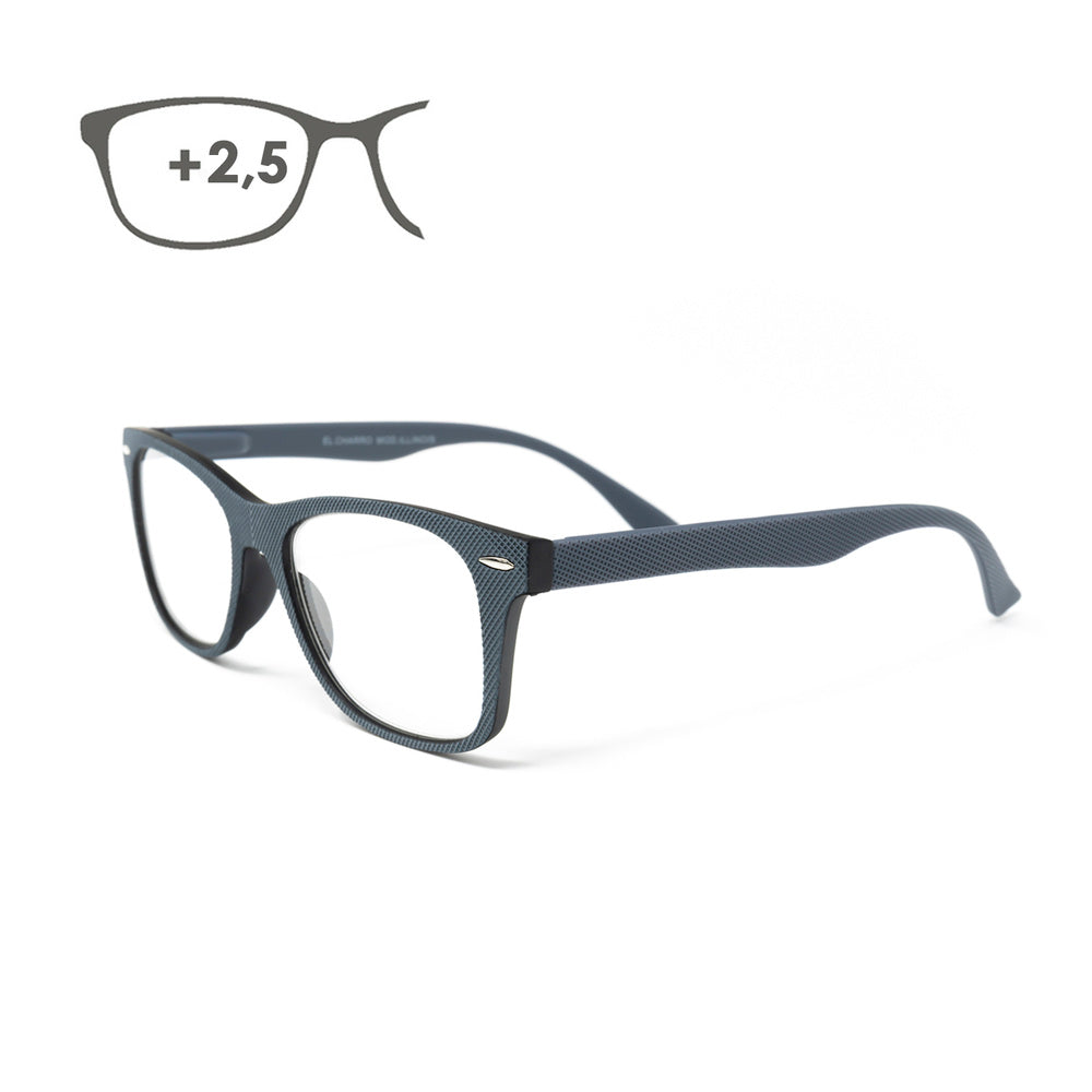 Illinois Gray Reading Glasses Magnification +2.5, reading glasses, magnifying glasses, blurred vision glasses