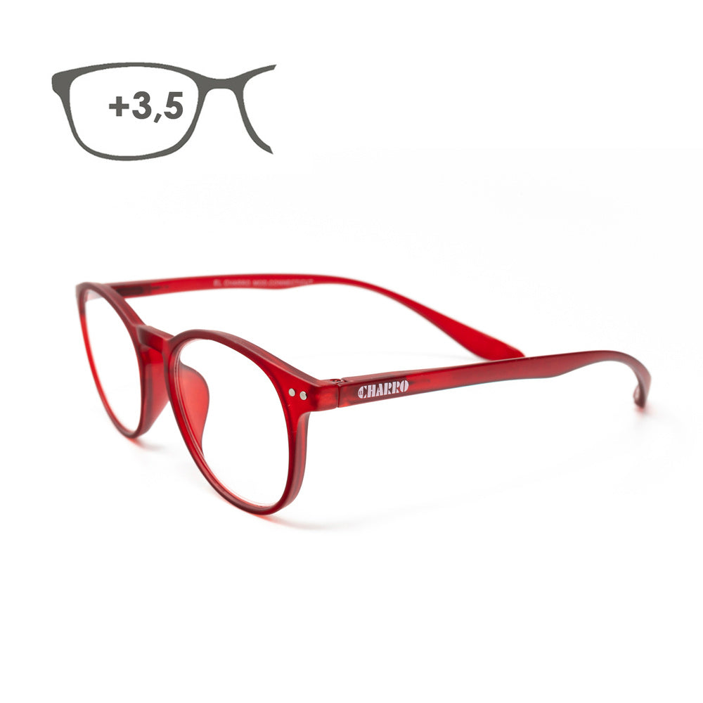 Gafas lectura connecticut color rojo aumento +3,5 patillas para colgar del cuello , gafas de vista, gafas de aumento