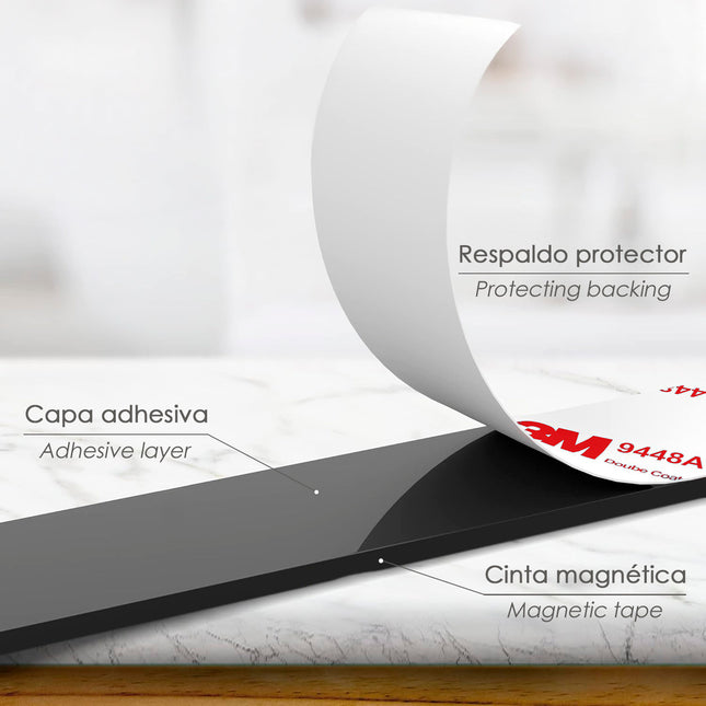 Cinta magnetica adhesiva a+b 1+1m 15mm