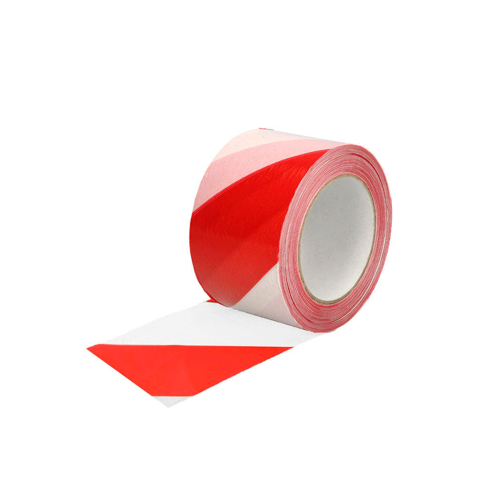 Cinta señalización ldpe roja/blanca rollo 70 mm x 200 metros