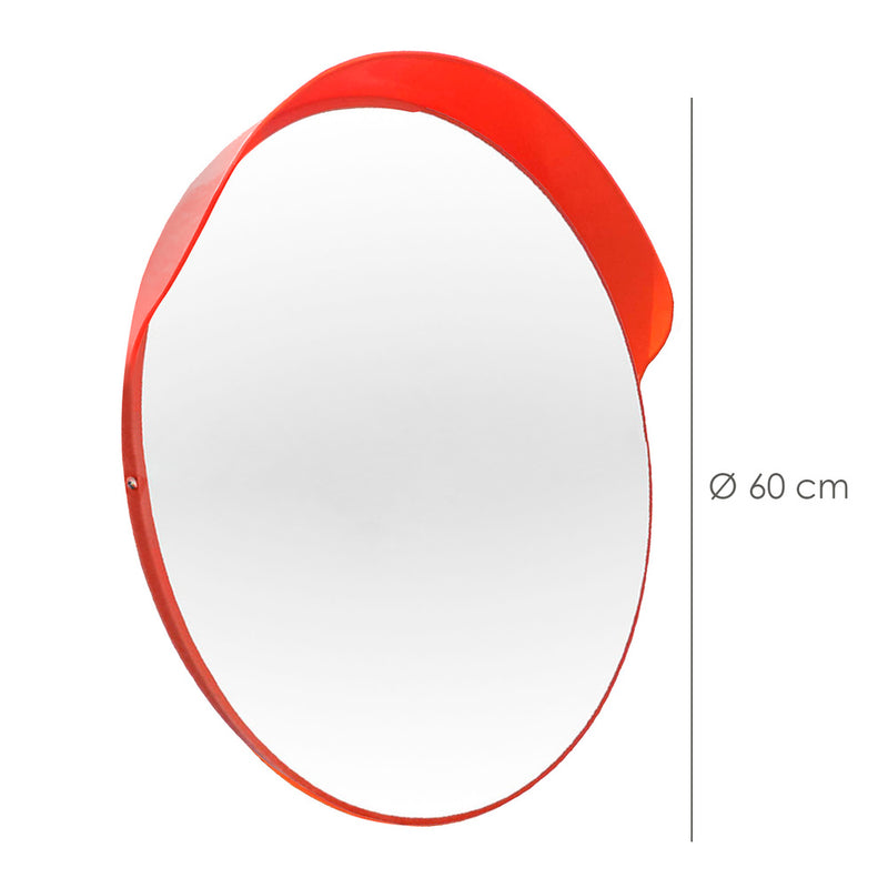 Espejo convexo interior / exterior con visera 60 cm