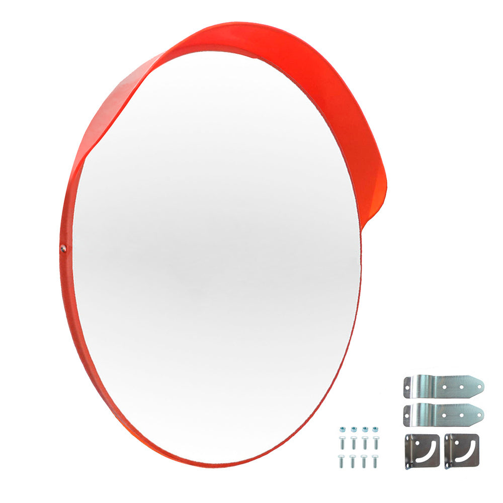 Espelho convexo para uso interior/exterior com viseira, 60 cm