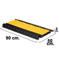 Pasacables para suelo 5 canales 90x50x5 cm