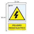 Cartel peligro eléctrico 30x21 cm