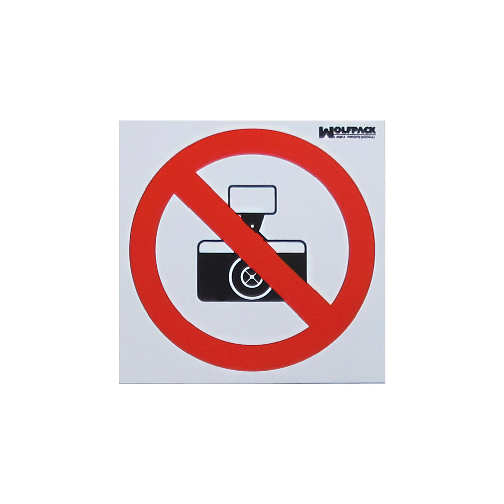 Cartel prohibido hacer fotografías 10,5x10,5