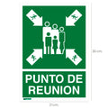 Placa informativa de ponto de encontro 30x21 cm