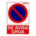 Cartaz aviso reboque 30x21cm