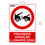 Placa proibido estacionar chamamos reboque 30x21 cm