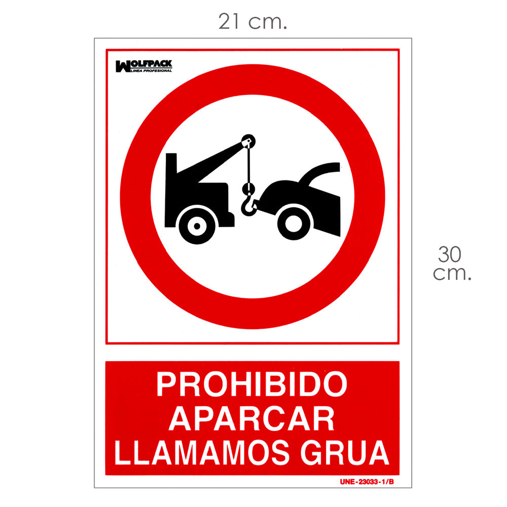 No parking sign tow away zone 30x21 cm