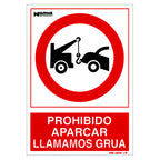 Placa proibido estacionar chamamos reboque 30x21 cm