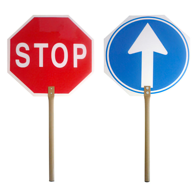 Cartel paletina obra stop - avance 30 x 30 cm