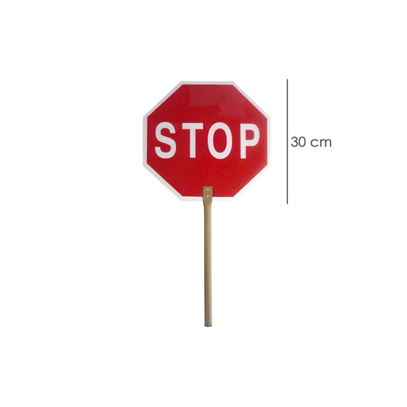 Cartel paletina obra stop - avance 30 x 30 cm