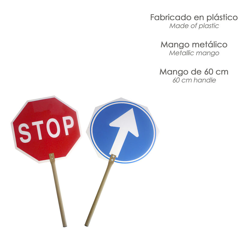 Cartel paletina obra stop - avance 30 x 30 cm