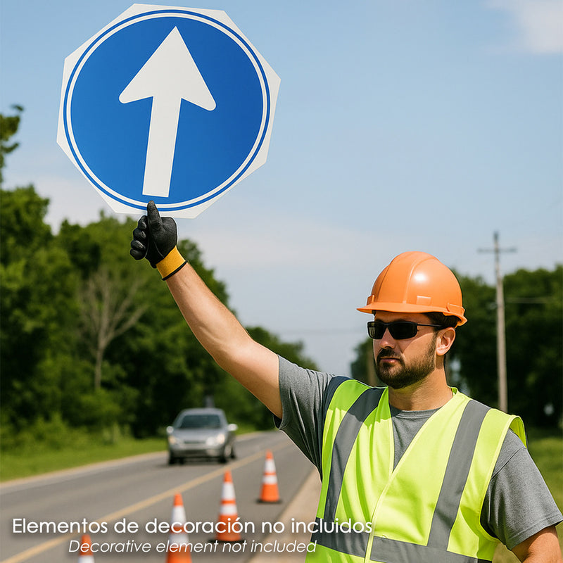 Cartel paletina obra stop - avance 30 x 30 cm