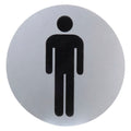 Cartel aluminio baño hombre ø12 cm